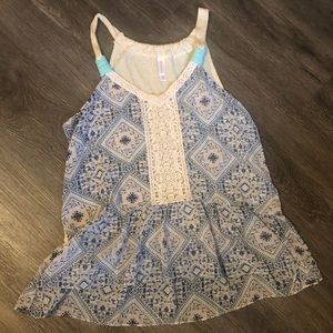 BOHO Tank | Chrochet | Paisley | Bohemian| Size S